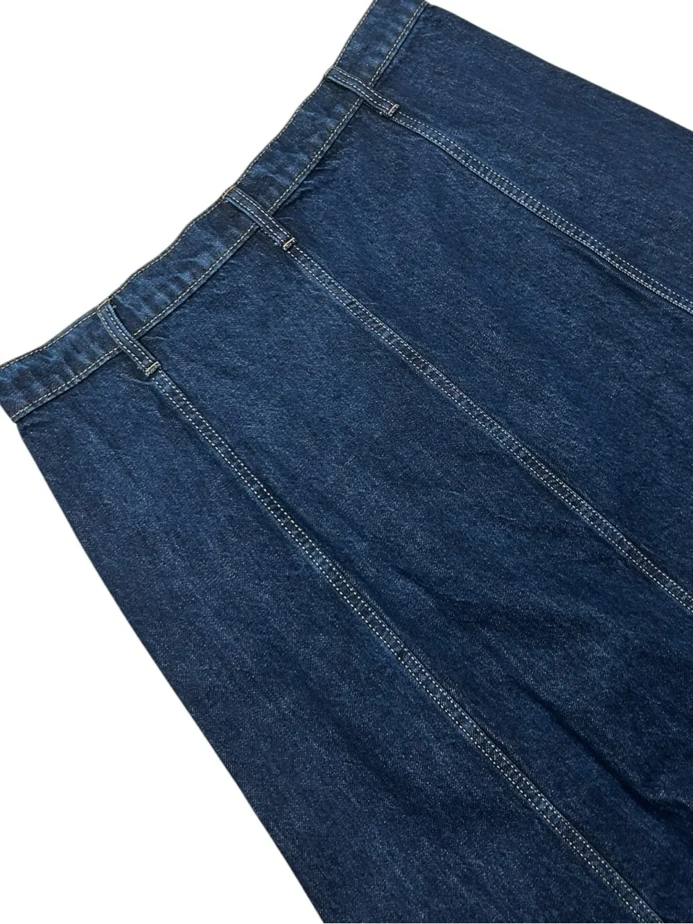 Banana Republic Dark Wash A-Line Denim Midi Skirt 14, Summer Skirt - Picture 6 of 12